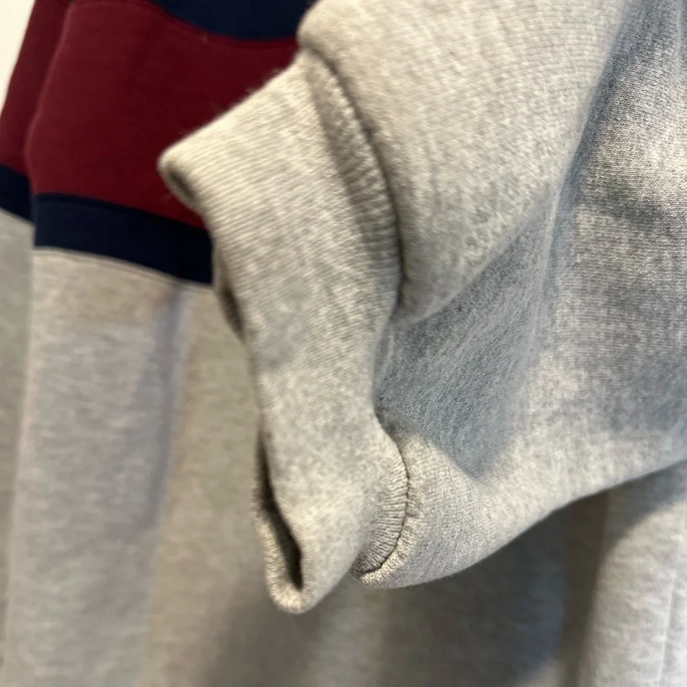 VTG 80s/90s Russell Athletic Sweatshirt Men XL Gray Colorblock Striped.